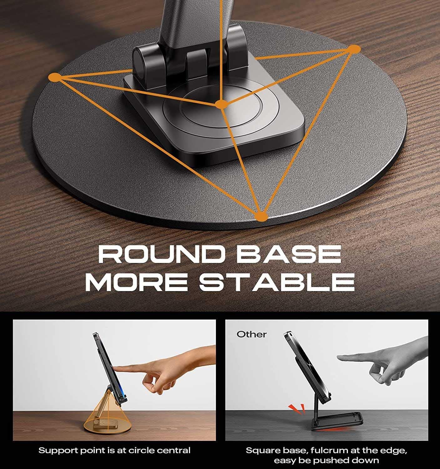 Mobile Phone Stand 360 Degree Rotation Height and Angle